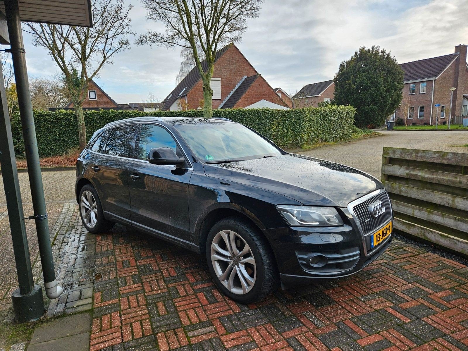 Audi Q5 2.0 Tfsi Quattro S-tronic 2009 Zwart, Auto's, Automaat, Stof, Zwart, Origineel Nederlands