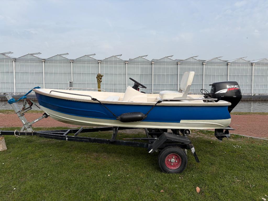 Speedbootje 9,9pk, Watersport en Boten, Speedboten, Ophalen, Gebruikt, Minder dan 70 pk, Buitenboordmotor