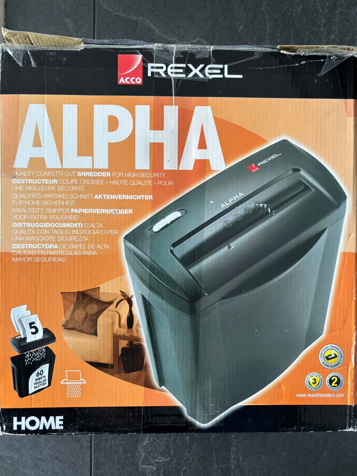 Rexel Alpha papierversnipperaar, Ophalen of Verzenden, Zo goed als nieuw