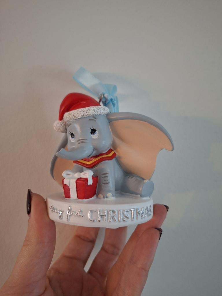 Kerstornament Dumbo 'My First Christmas' Disney, Ophalen of Verzenden, Overige figuren, Zo goed als nieuw, Beeldje of Figuurtje
