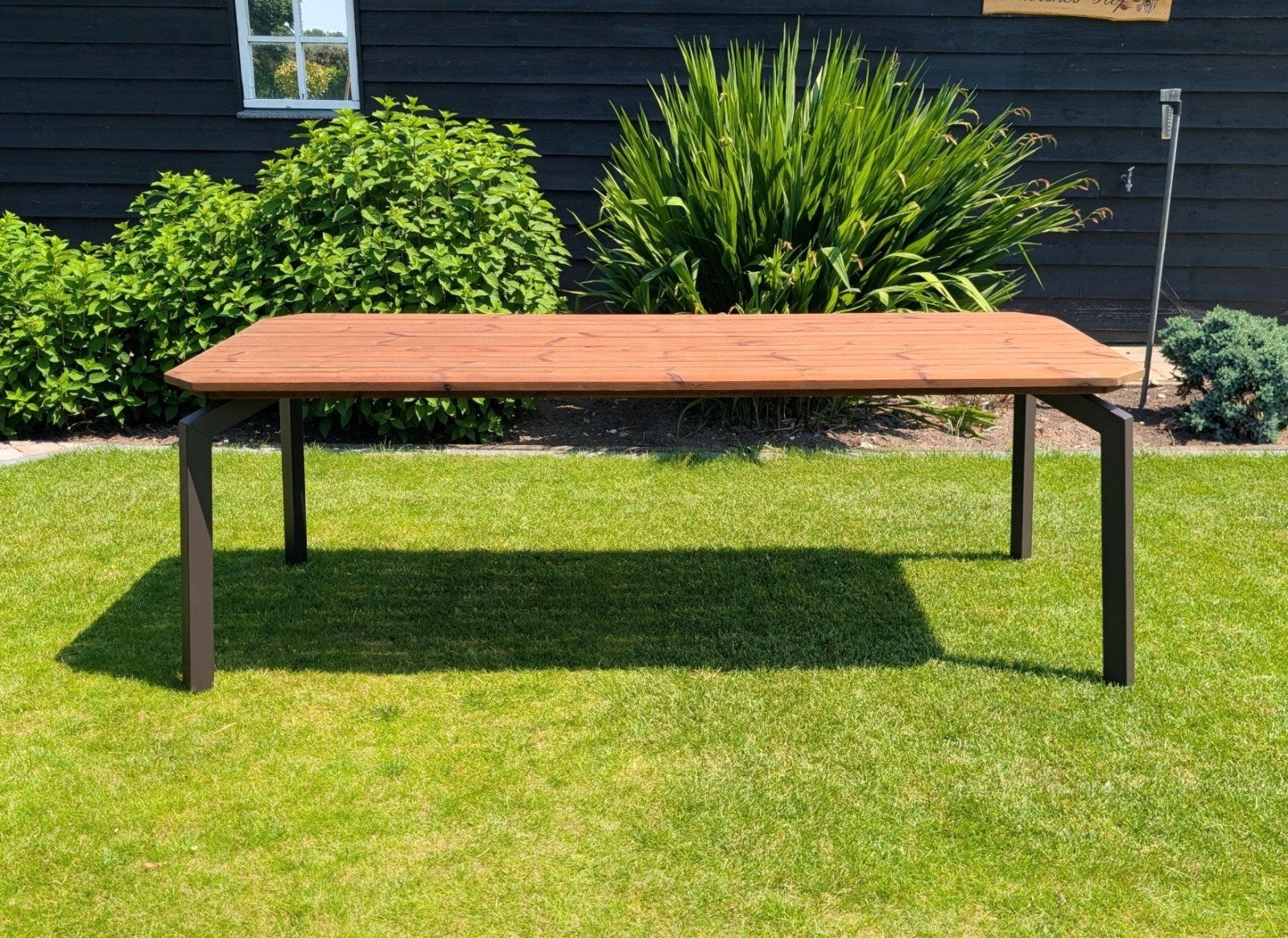 Moderne Tuintafel - 220x100cm (Nieuw), Tuin en Terras, Picknicktafels, Ophalen, Nieuw, Rechthoekig, Hout