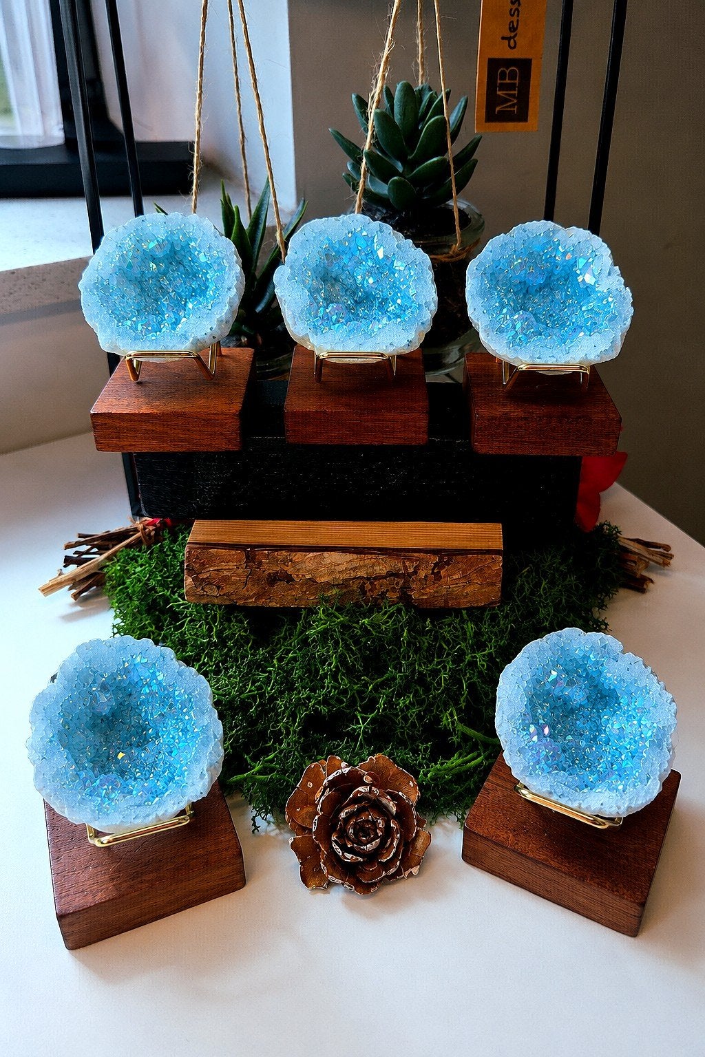 Agaat Geodes	(Ocean Aura Glow), Ophalen of Verzenden, Nieuw