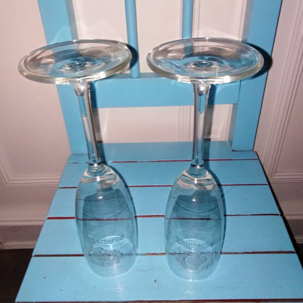 Peachtree glazen set van 2, Ophalen, Glas of Glazen, Gebruikt, Glas