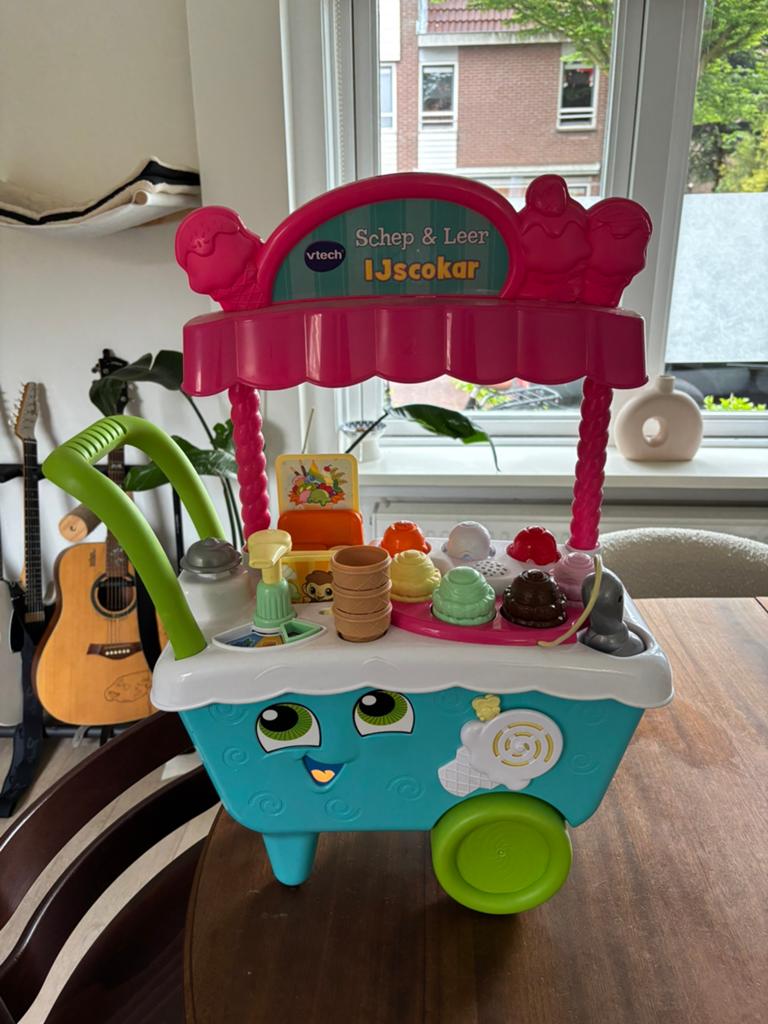 VTech Schep & Leer IJscokar – zo goed als nieuw, Kinderen en Baby's, Speelgoed | Speelkeukens, Ophalen of Verzenden, Zo goed als nieuw