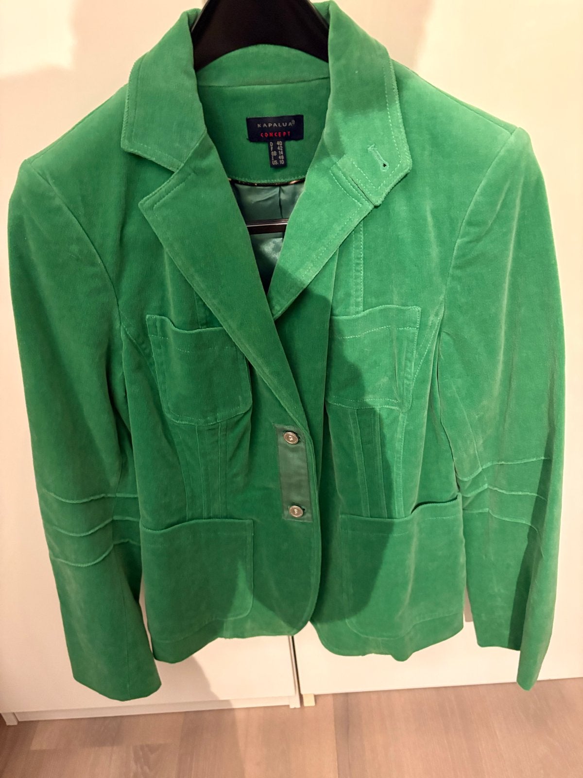 Kapalua Blazer Maat 40 - Prachtig Geschuurd Velours, Kleding | Dames, Ophalen of Verzenden, Gedragen, Maat 38/40 (M), Groen
