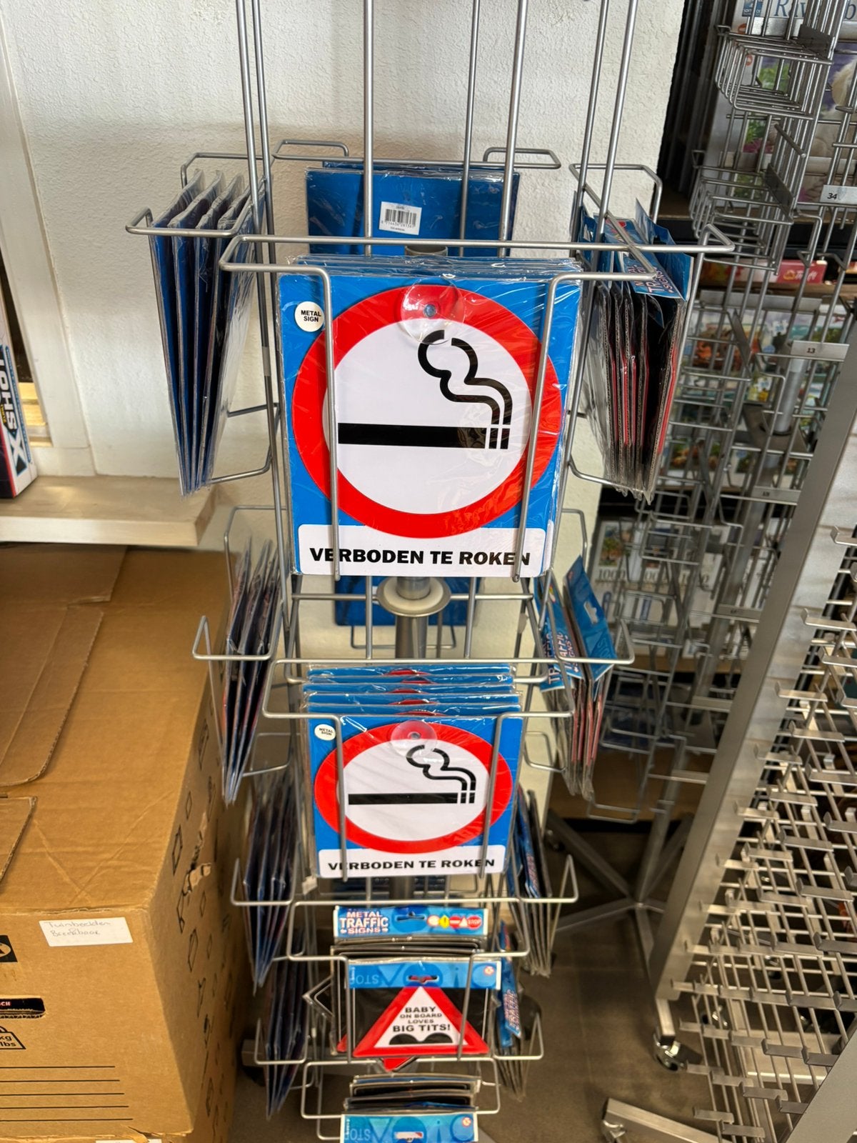 Grote partij van +\- 1000 metalen bordjes, Ophalen, Nieuw, Reclamebord