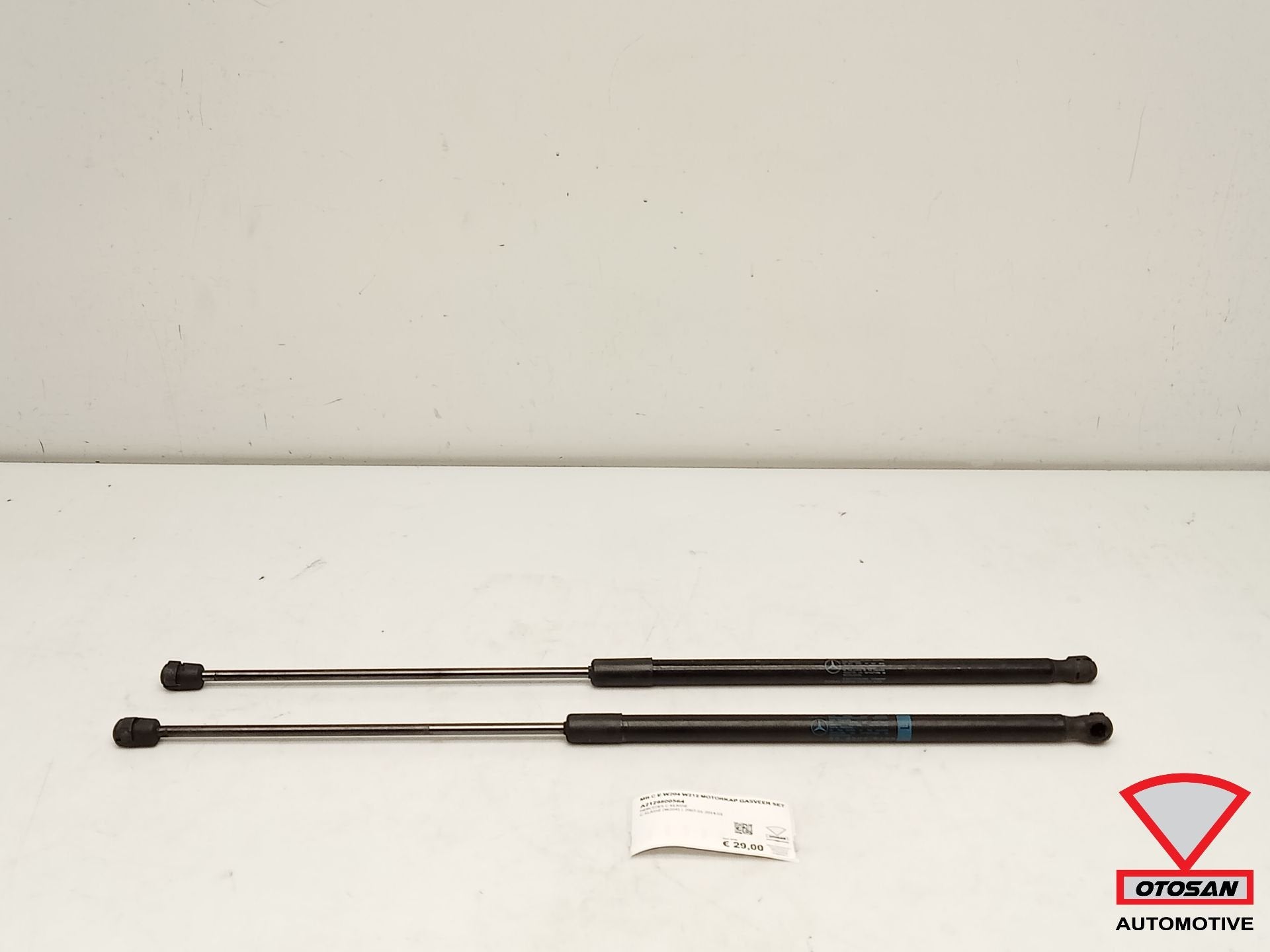 Mercedes C E W204 W212 Motorkap Gasveer Set A2129800564, Gebruikt, Mercedes-Benz AG, Mercedes-Benz, Ophalen of Verzenden