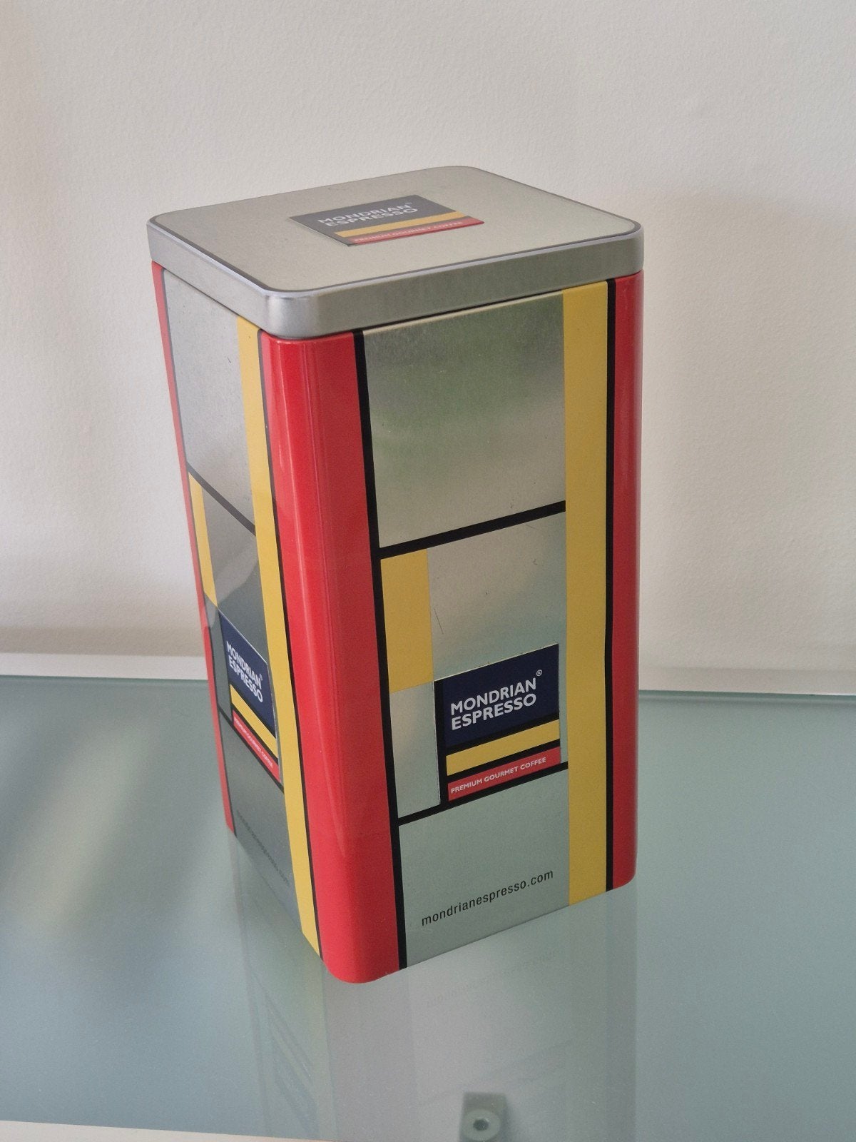 Mondrian opberg koffiebus, Huis en Inrichting, Overige typen, Nieuw, Ophalen of Verzenden, Metaal