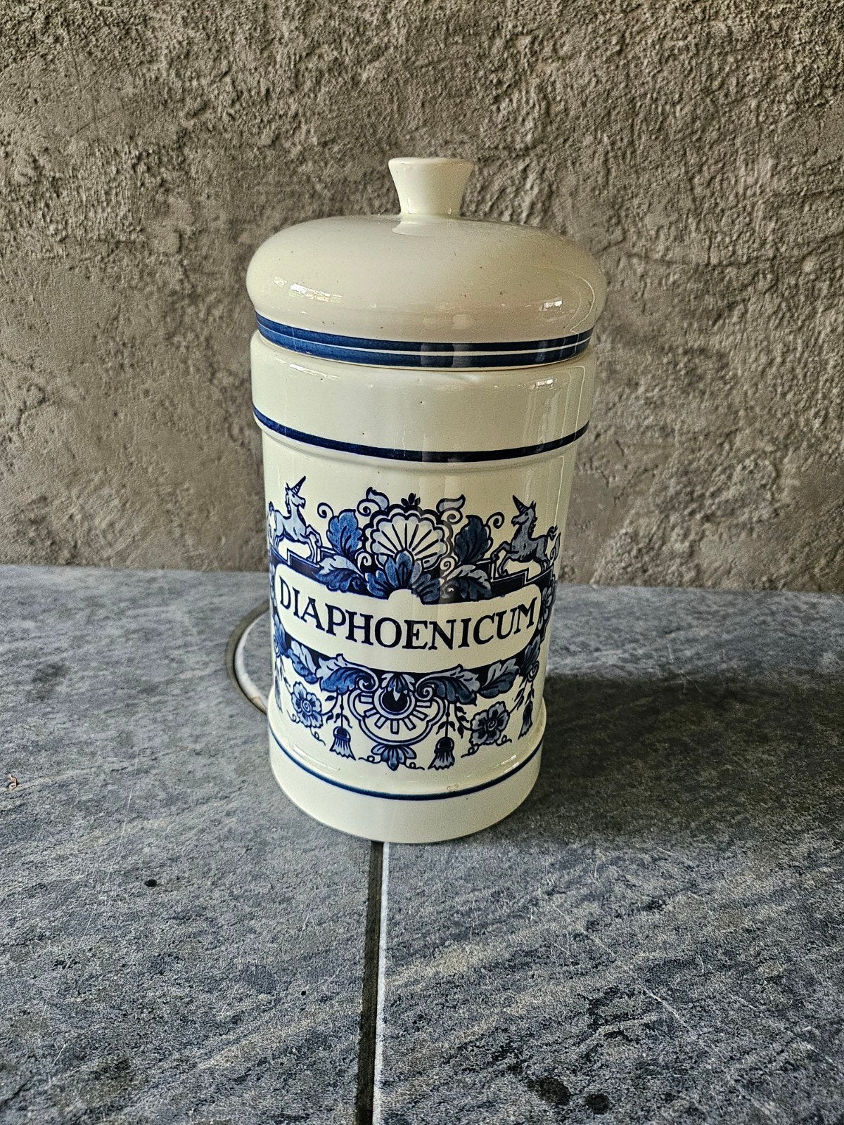 oude apothekerspot 'DIAPHOENICUM' - Delfts blauw stijl, Ophalen