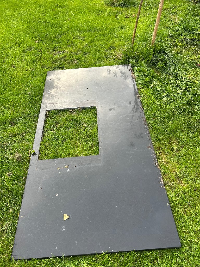 Marmeren keukenblad, Ophalen, Gebruikt, Zwart, 150 tot 200 cm