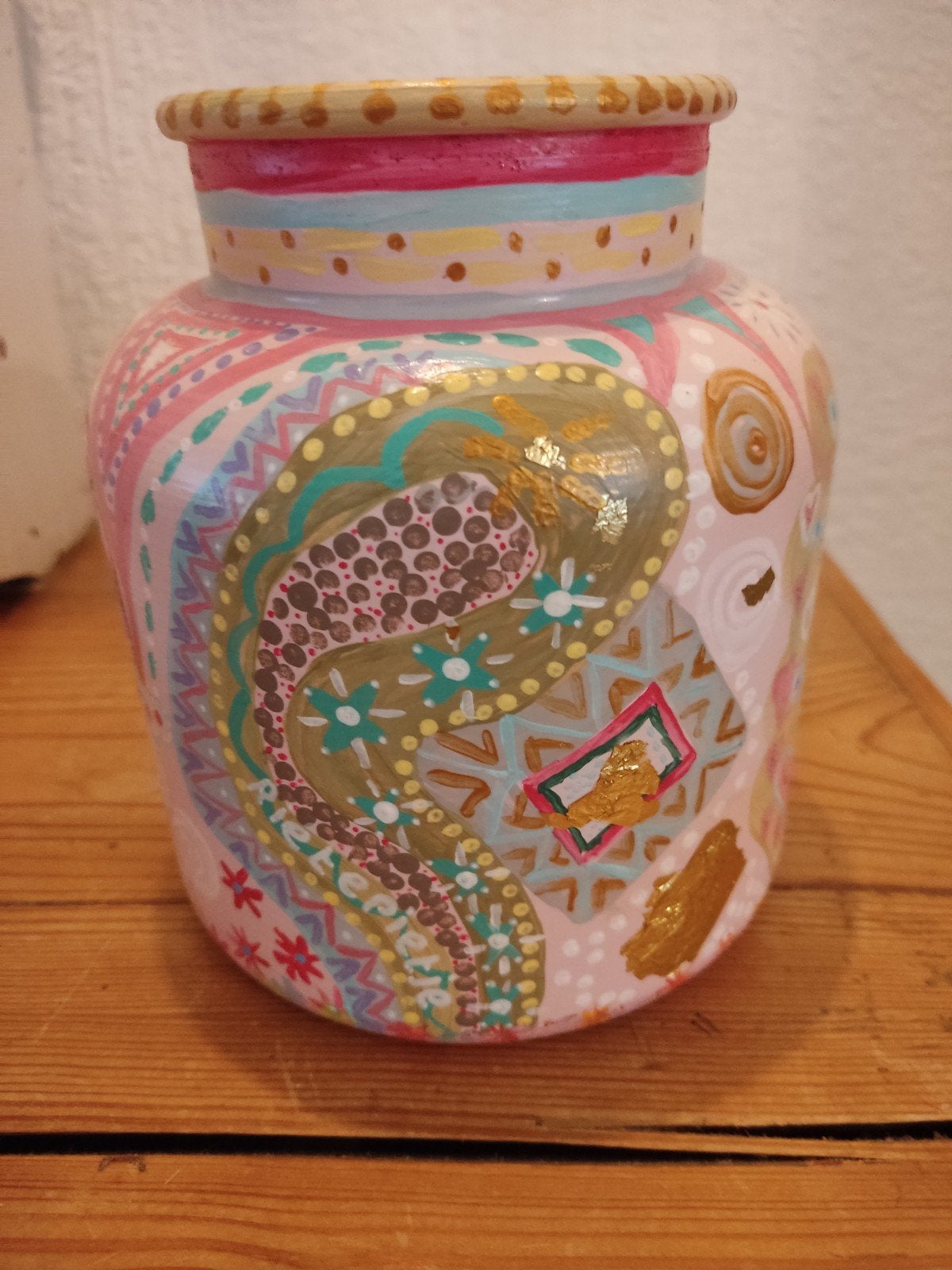 nieuwe handbeschilderde vaas, Ophalen of Verzenden