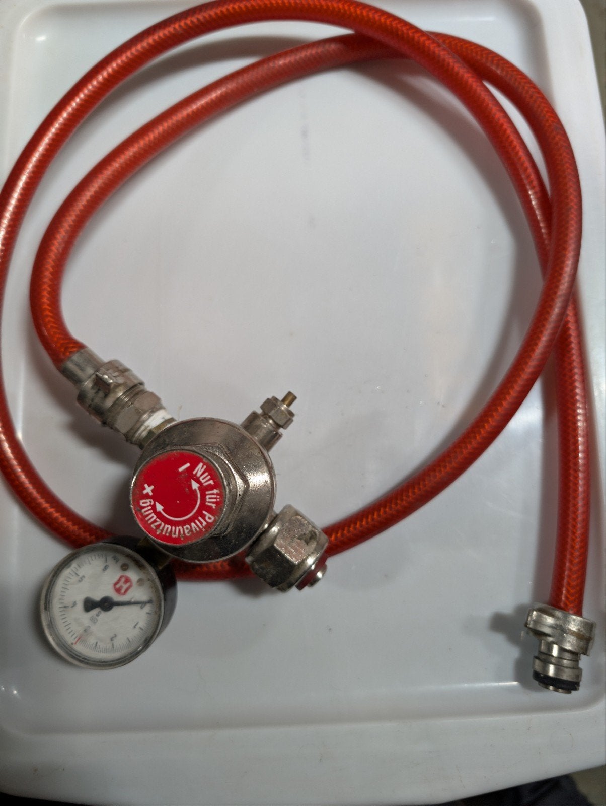 CO2 drukmeter reduceerventiel biertap met manometer, Ophalen of Verzenden