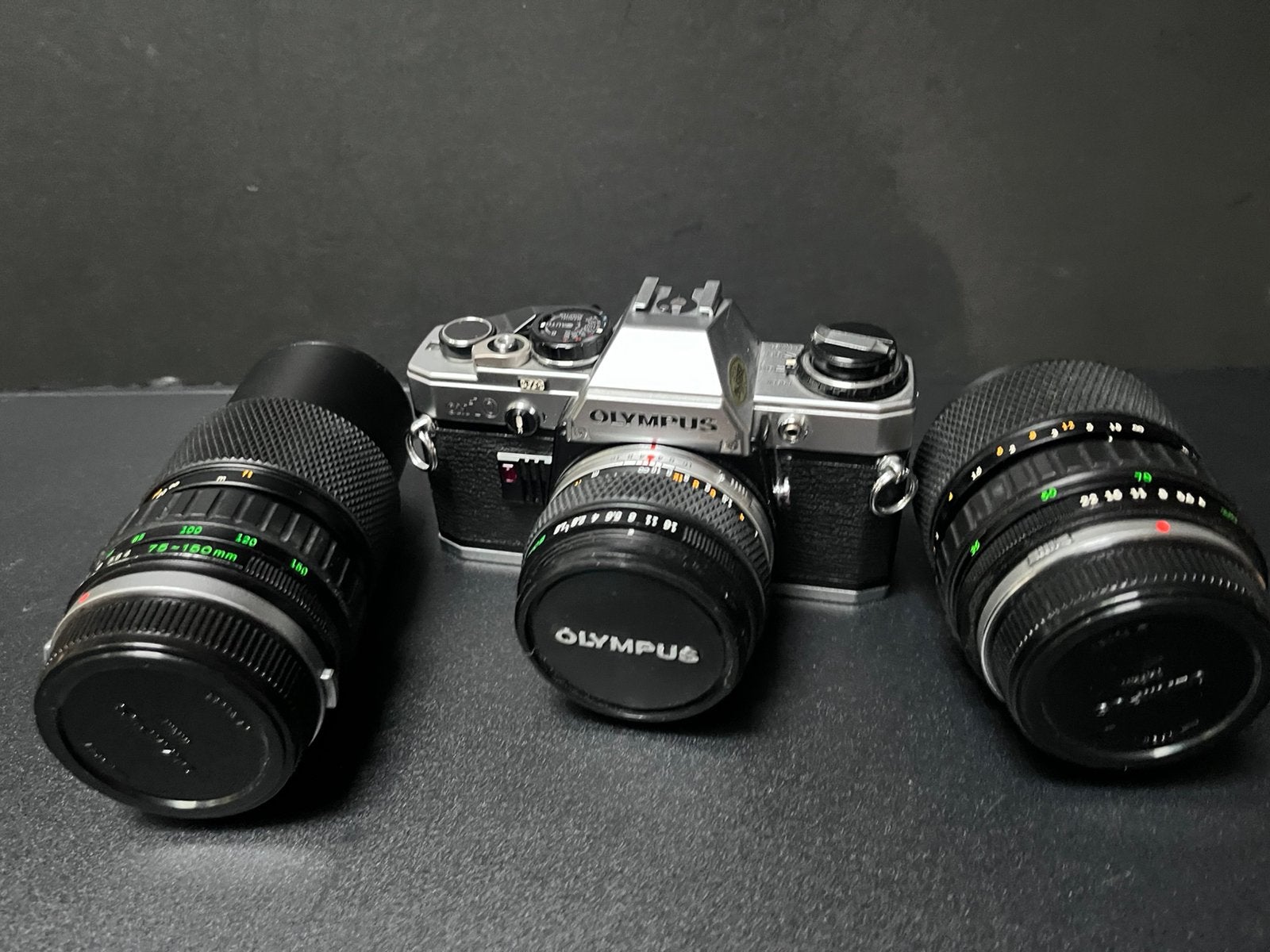 Olympus OM 10 setje, Audio, Tv en Foto, Fotocamera's Analoog, Ophalen of Verzenden, Gebruikt, Spiegelreflex, Olympus