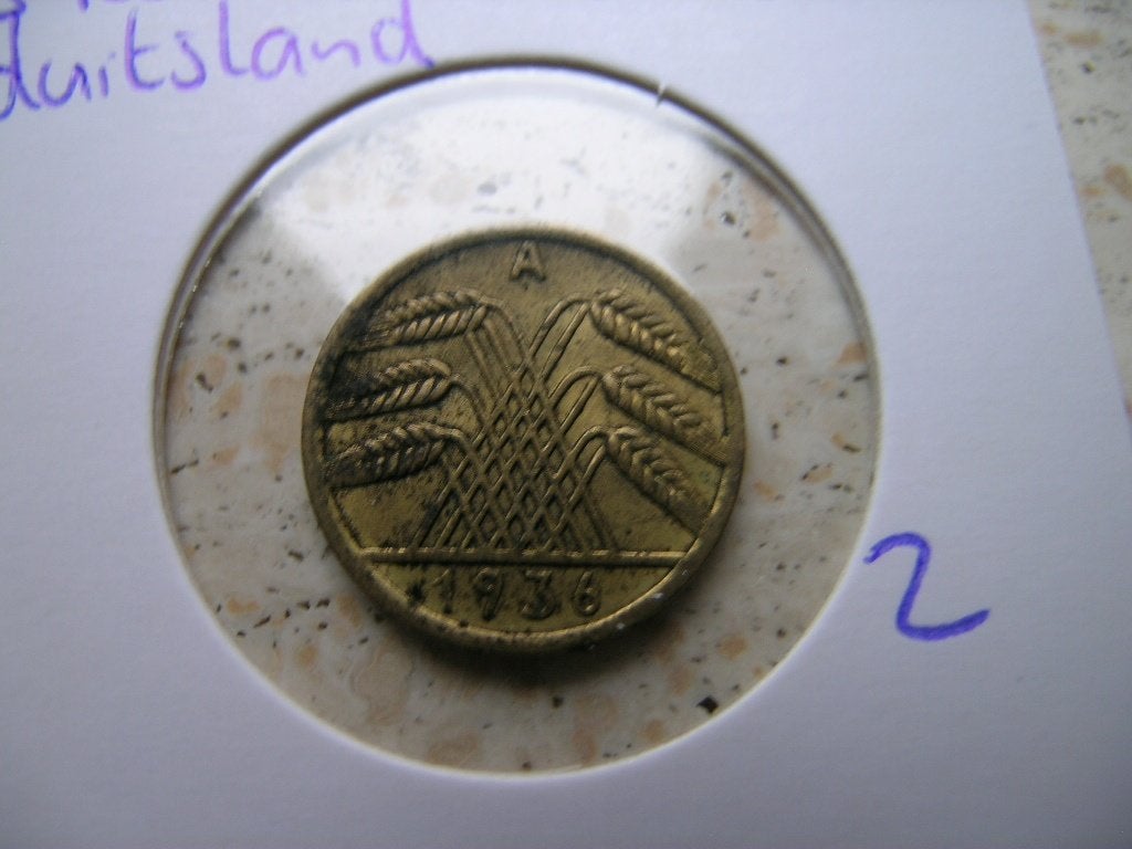 5 Reichspfennig 1936 A Duitsland (nr 2), Ophalen of Verzenden, Duitsland, Losse munt