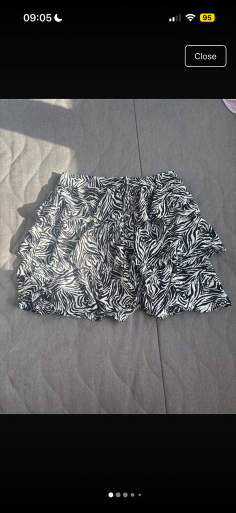 Zebra geprinte rok loavies L, Kleding | Dames, Rokken, Verzenden, Wit, Maat 42/44 (L), Nieuw