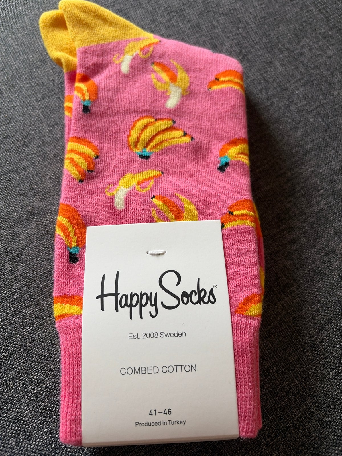 Happy Socks bananen sokken - Maat 41-46, Sokken en Kniesokken, Verzenden, Nieuw, Overige maten