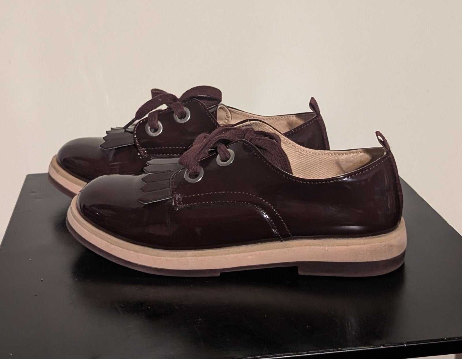 Zara bruinrode lakschoenen maat 35, Ophalen of Verzenden