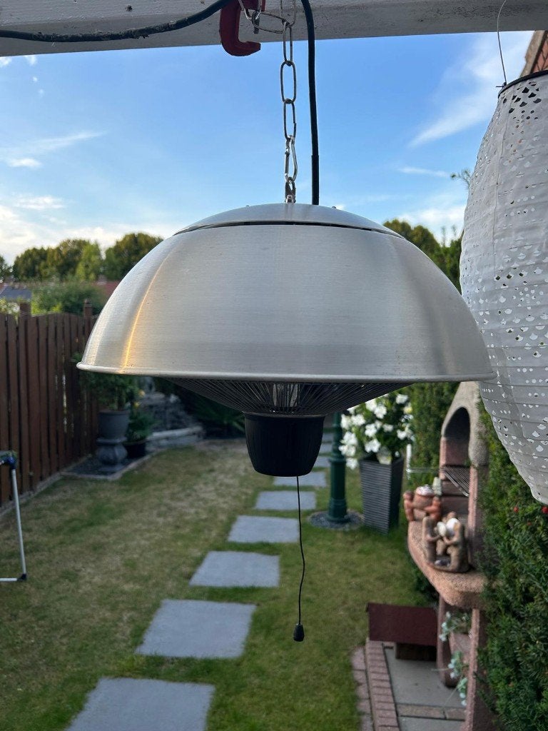 Elektrische warmte lamp voor buiten, Ophalen