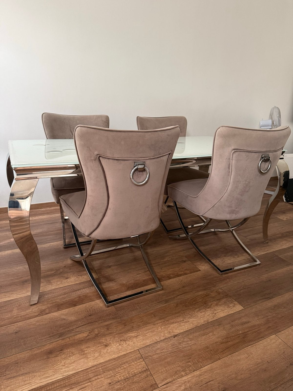 Eettafel met 4 stoelen + salontafel - Zo goed als nieuw, Huis en Inrichting, 100 tot 150 cm, Vier personen, Rechthoekig, 50 tot 100 cm