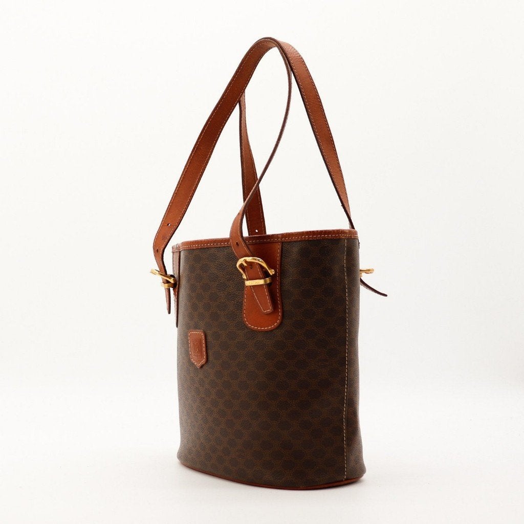 Celine Macadam Céline 24,5x25x13 cm bucket tas, Verzenden, Gebruikt, Zwart, Overige typen