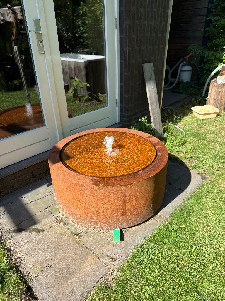 Watertafel Cortenstaal 100 x 40 cm, Ophalen, Zo goed als nieuw, Overige materialen, Fontein