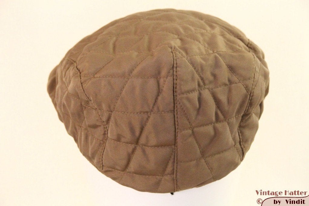 Flatcap Platte pet Hawkins kaki doorgestikt maat 60 Nieuw, 60 cm (XL, 7½ inch) of meer, Nieuw, Ophalen of Verzenden, Pet