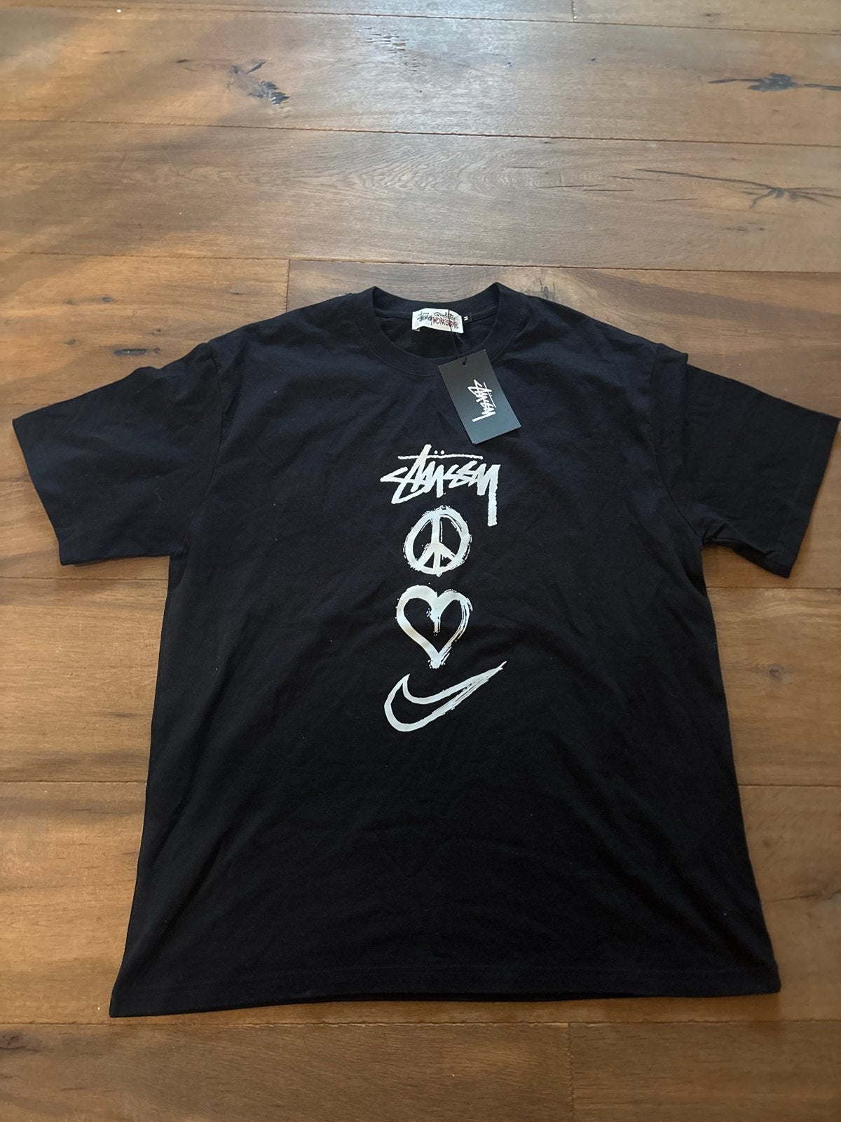 Stussy Nike T-shirt nieuw met kaartjes maat M, Ophalen of Verzenden, Nieuw, Maat 48/50 (M), Zwart