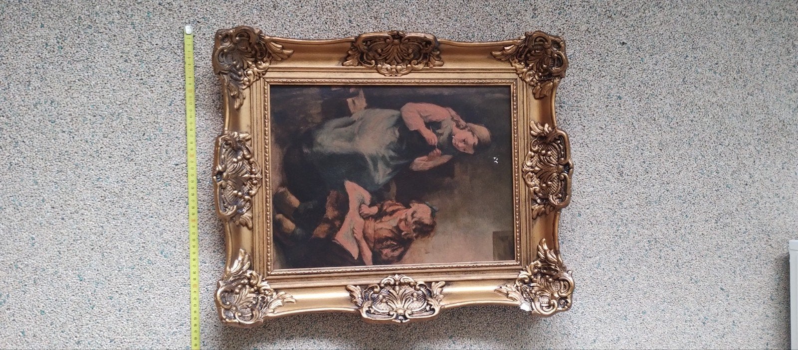 Klassiek schilderij: Twee kinderen in een interieur, Antiek en Kunst, Kunst | Schilderijen | Klassiek, Ophalen of Verzenden