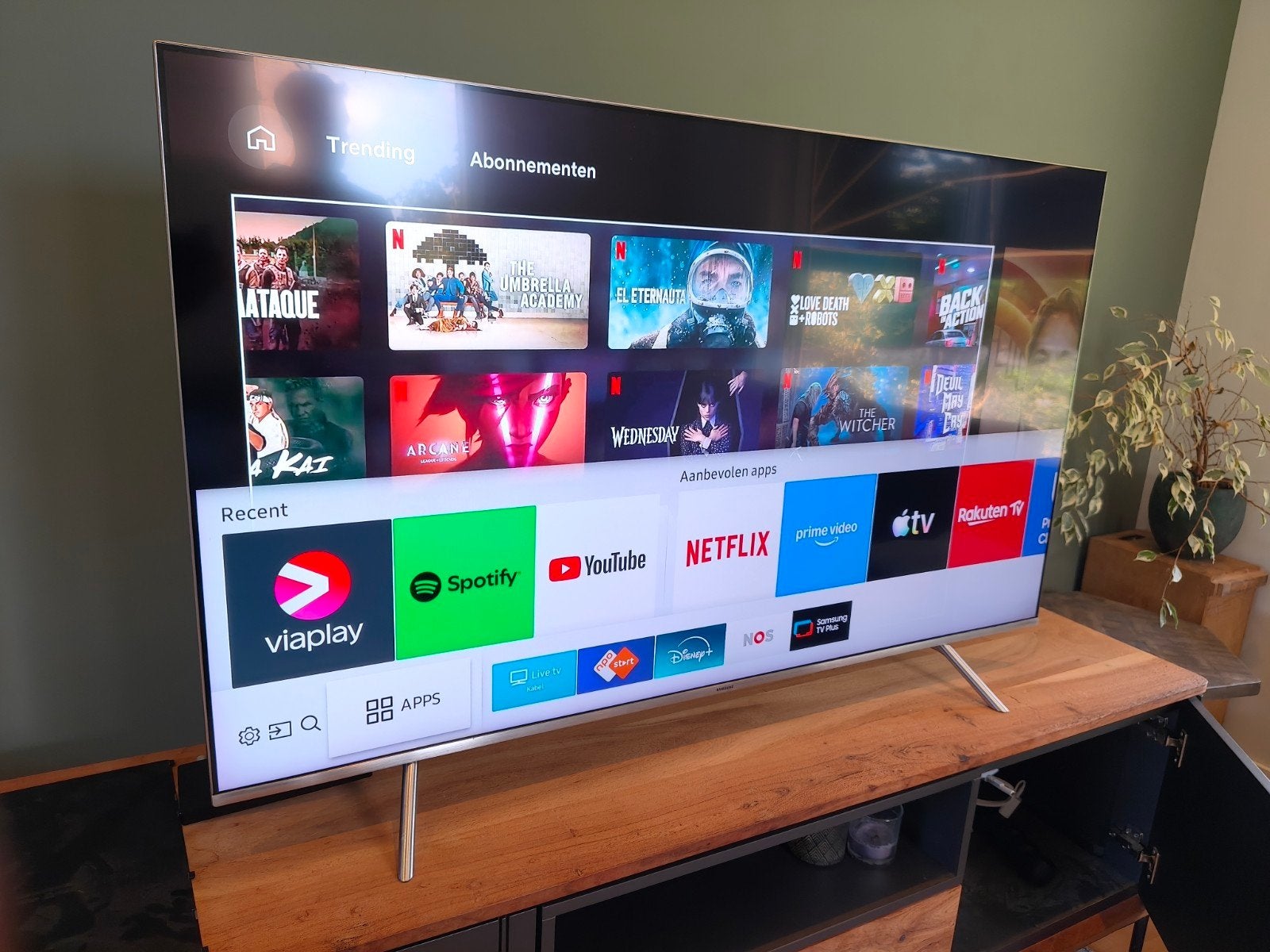 55 inch Samsung smart tv 4k UHD, Ophalen, 100 Hz, Samsung, 100 cm of meer