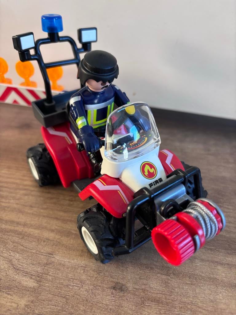 Playmobil Brandweer Quad met Brandweerman, Ophalen, Gebruikt