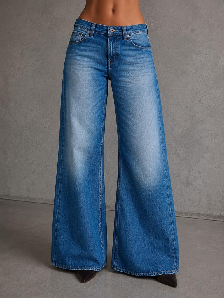 KUYICHI Sugar low loose flared jeans W29 L34, Blauw, KUYICHI, Nieuw, Ophalen of Verzenden