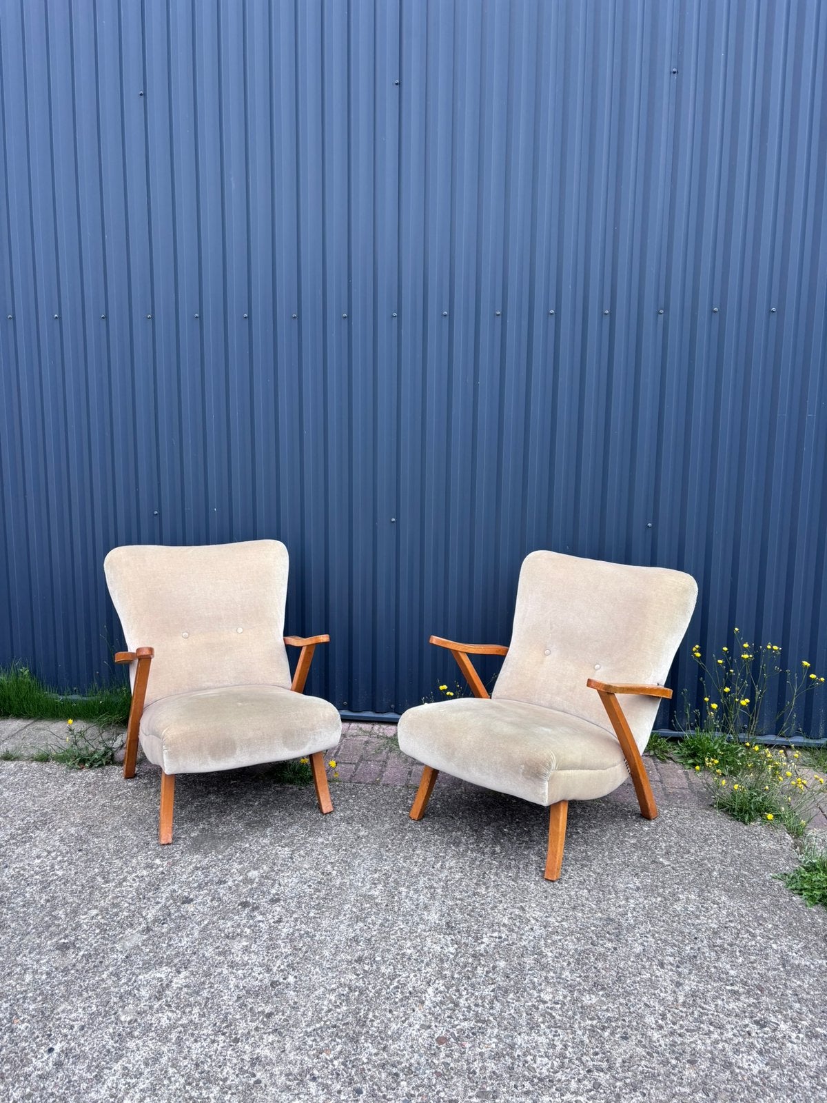 Set fauteuils vintage stoel, Ophalen, F, Gebruikt, Twee