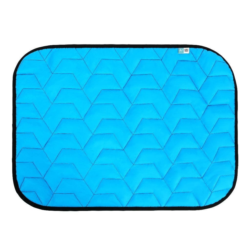 AiryVest Hondenkussen Omkeerbaar L 100x70 cm Blauw -45%!!!, Ophalen of Verzenden, Nieuw, Polyester