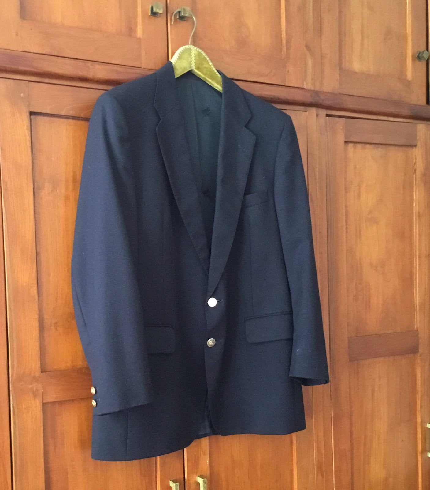 Burberrys’ colbert maat 50, donker blauw, Kleding | Heren, Ophalen of Verzenden, Zo goed als nieuw, Maat 48/50 (M), Blauw