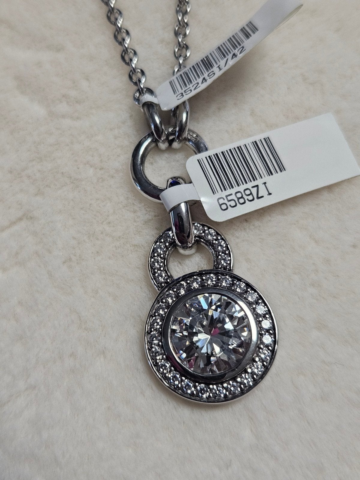 ti sento ketting met hanger nieuw, Met hanger, Nieuw, Ophalen of Verzenden, Zilver
