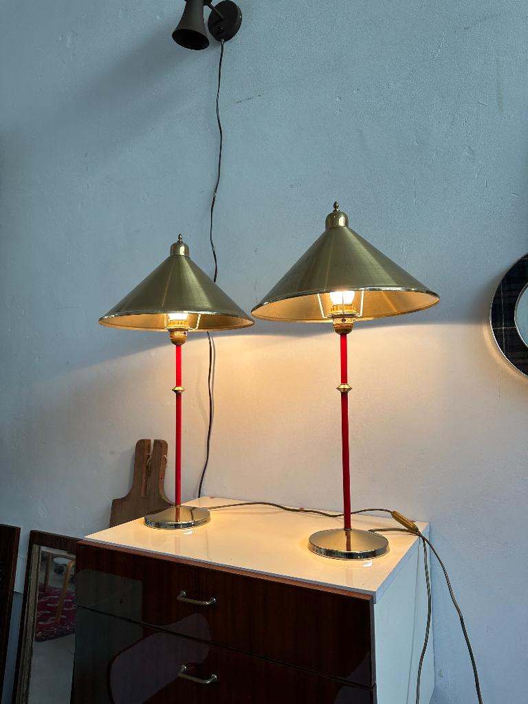 Vintage design tafellampen, messing schemerlamp, Ophalen