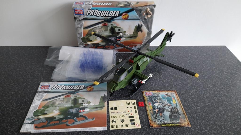 Megabloks ProBuilder 3735 Helikopter (incl. doos & stickers), Ophalen of Verzenden, Zo goed als nieuw, Megabloks