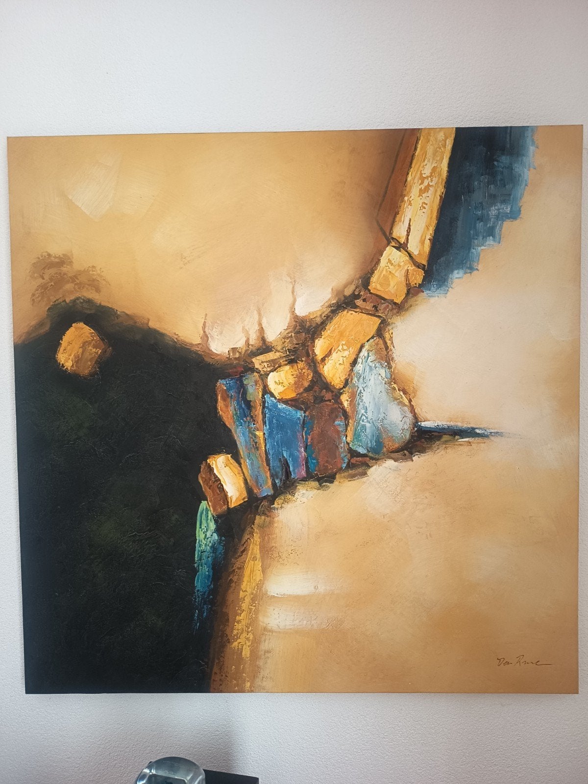 Abstract schilderij, Ophalen