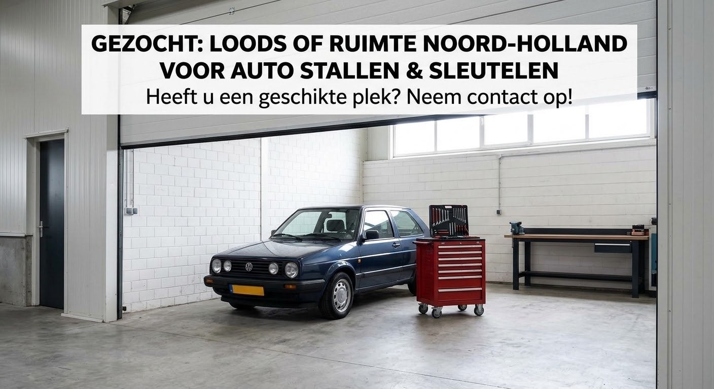 Gezocht: Loods/Ruimte Noord-Holland voor auto