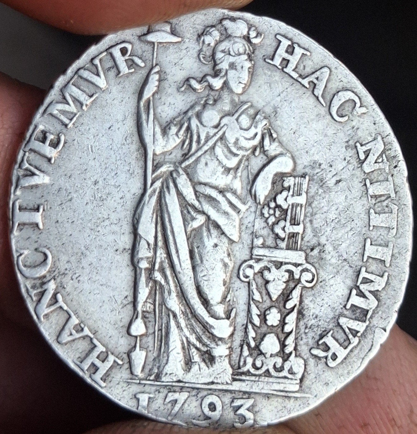 bodemvondst - 1 gulden - 1793 - Dordrecht - top munt ! - RRR, Postzegels en Munten, Munten | Nederland, Vóór koninkrijk, Zilver