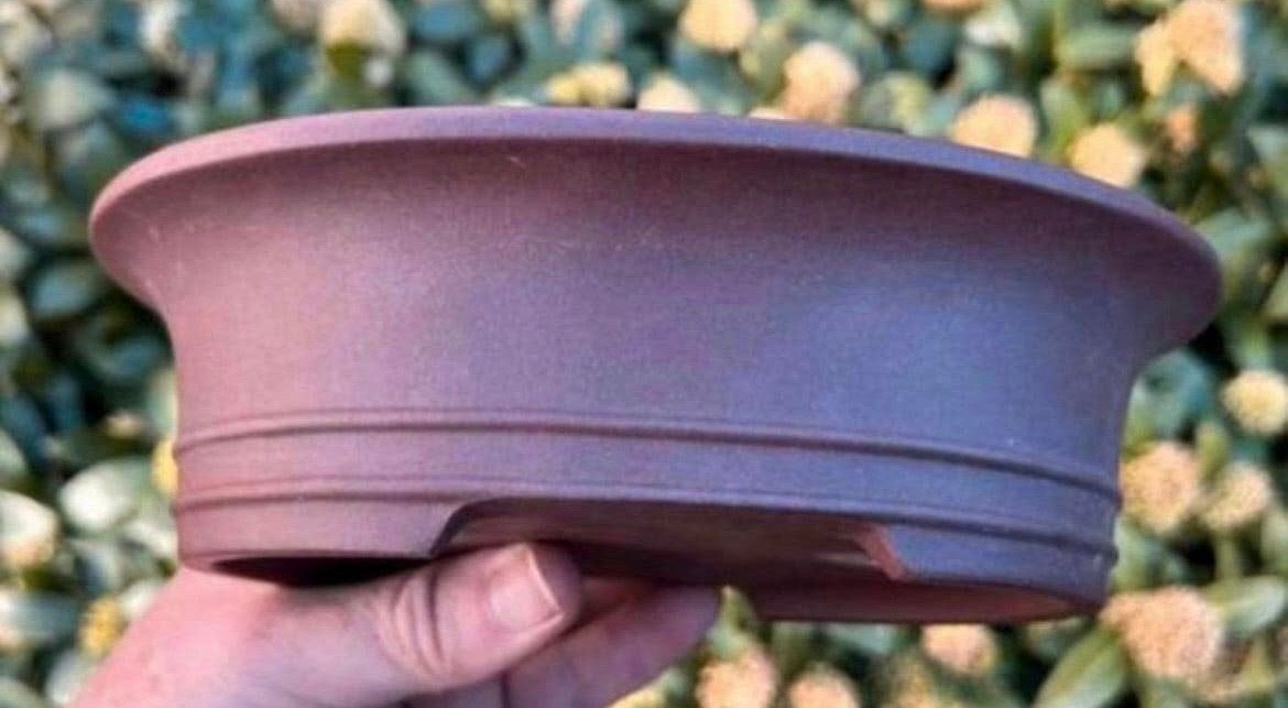 Bonsai schaal ovaal bruin ongeglazuurd aardewerk 20,6x17x5,8, Ophalen of Verzenden, Zo goed als nieuw, Overige vormen, Aardewerk