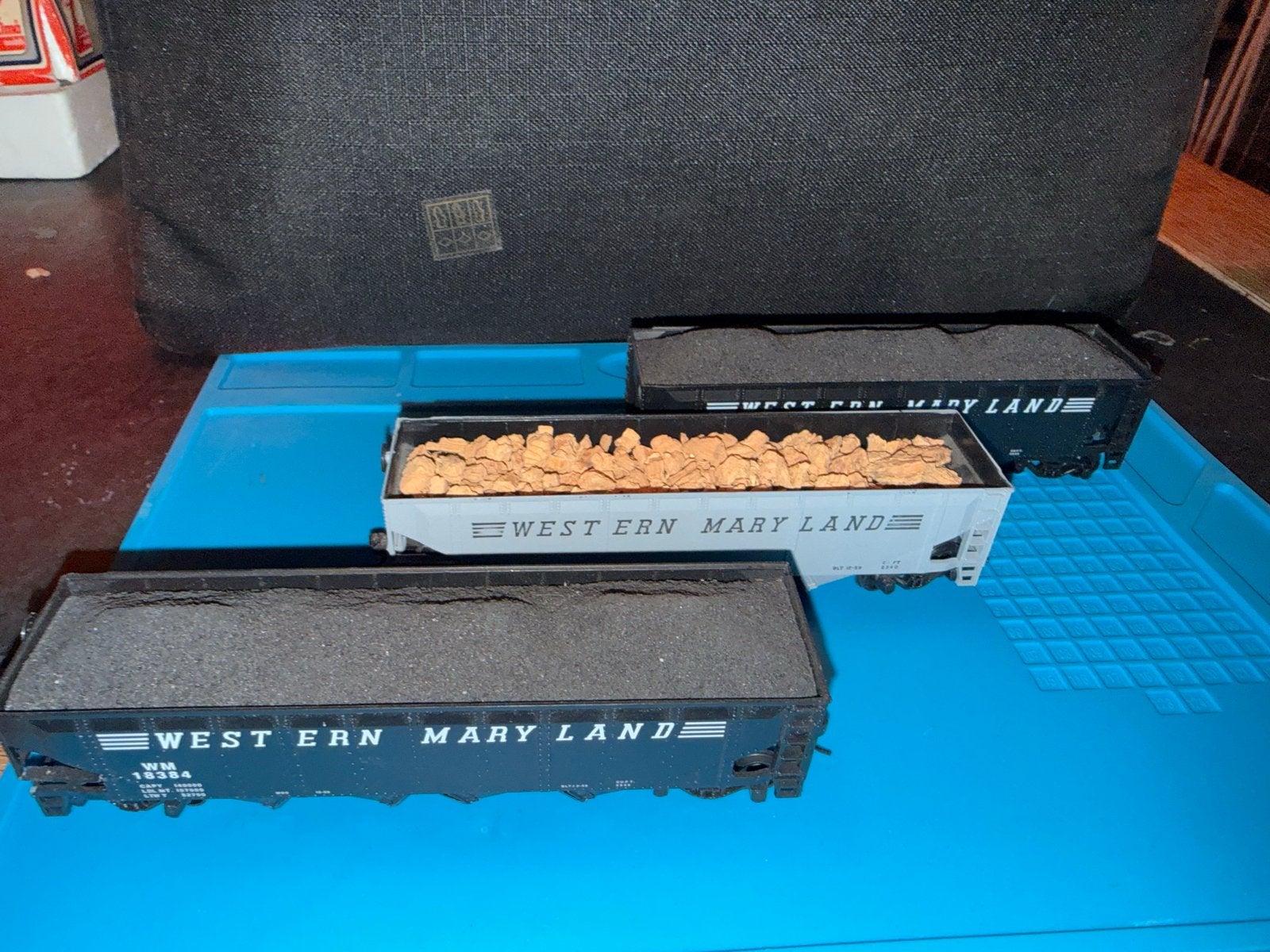 Set van 3 Western Maryland kolenwagons Accurail, Overige merken, Gelijkstroom, Wagon, Ophalen of Verzenden
