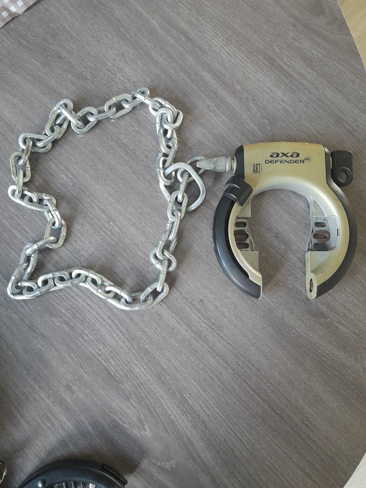 AXA Defender Ringslot met insteekketting, Ophalen of Verzenden, Gebruikt, Ringslot