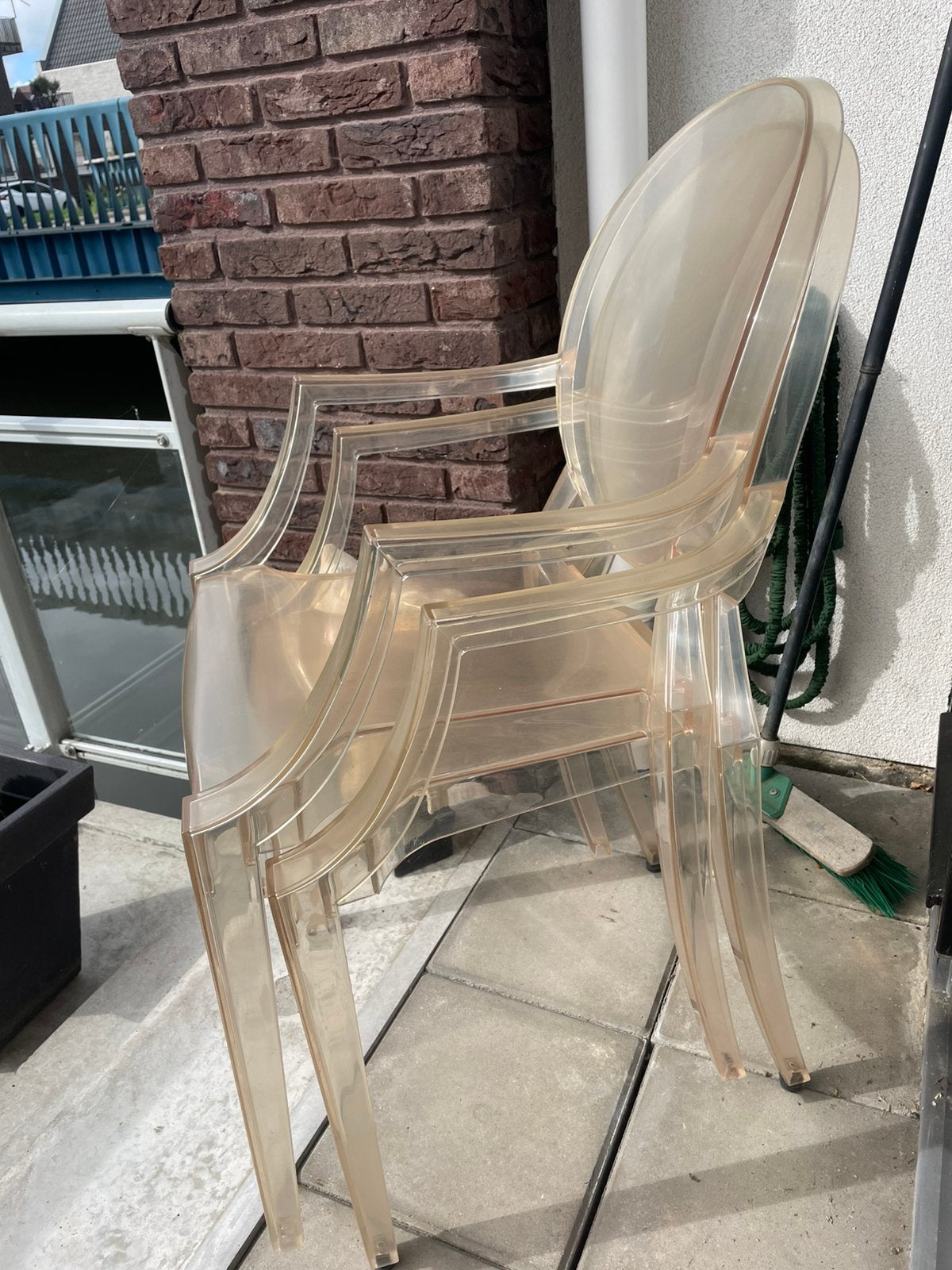 Twee originele “Louis Ghost” stoelen Kartell, Ophalen, Gebruikt, Kunststof, Stapelbaar
