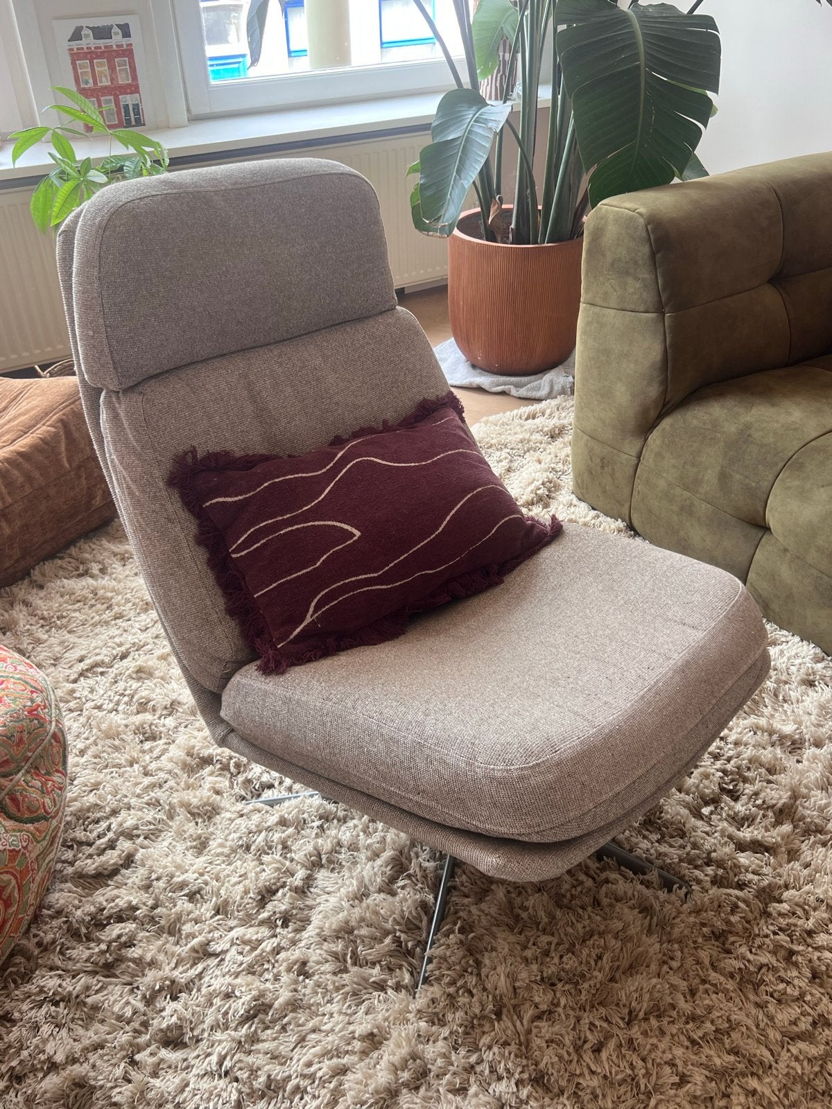 Ikea vintage Lunna stoel - comfortabel en wasbare hoezen, Ophalen, Gebruikt, Overige kleuren, Eén