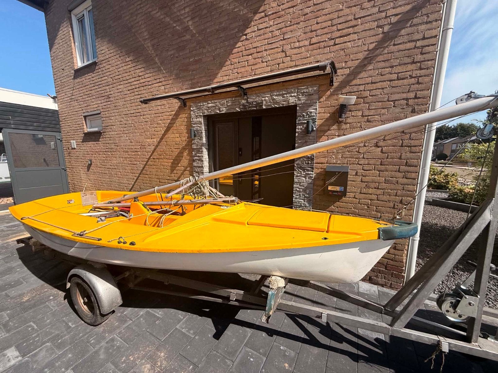 zeilboot met buitenboordmotor, Watersport en Boten, Ophalen, Gebruikt