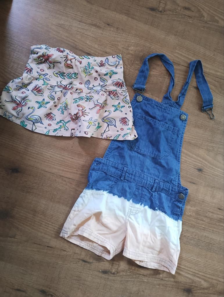 Rokje en tuinbroek maat 122, Gebruikt, Meisje, Ophalen of Verzenden, Setje