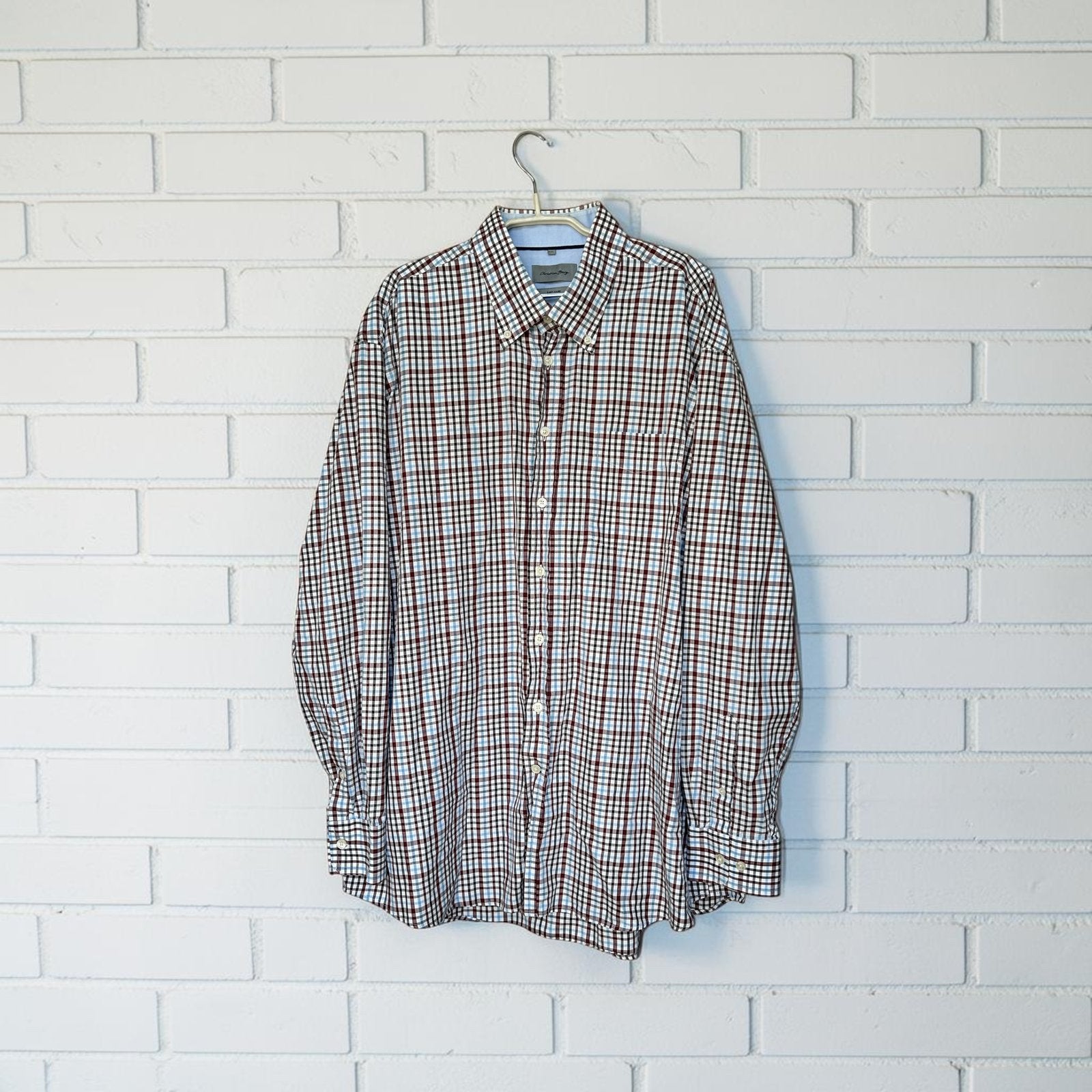 Christian Berg Overhemd Maat XXL Wit Bruin Blauw Ruit, Kleding | Heren, Overhemden, Cb, Verzenden, Wit, Cb