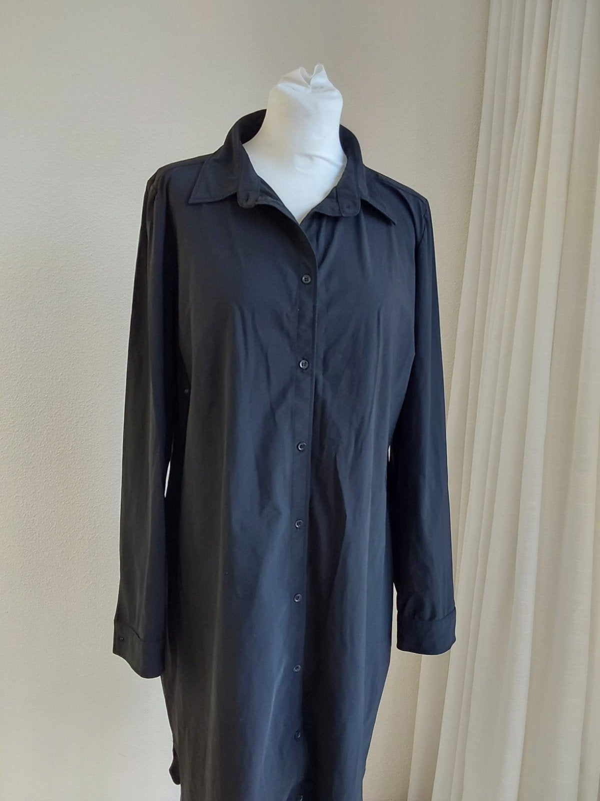 Prachtige lange blouse van Triple Nine maat XXL, travelstof, Triple Nine, Verzenden, Zo goed als nieuw, Zwart