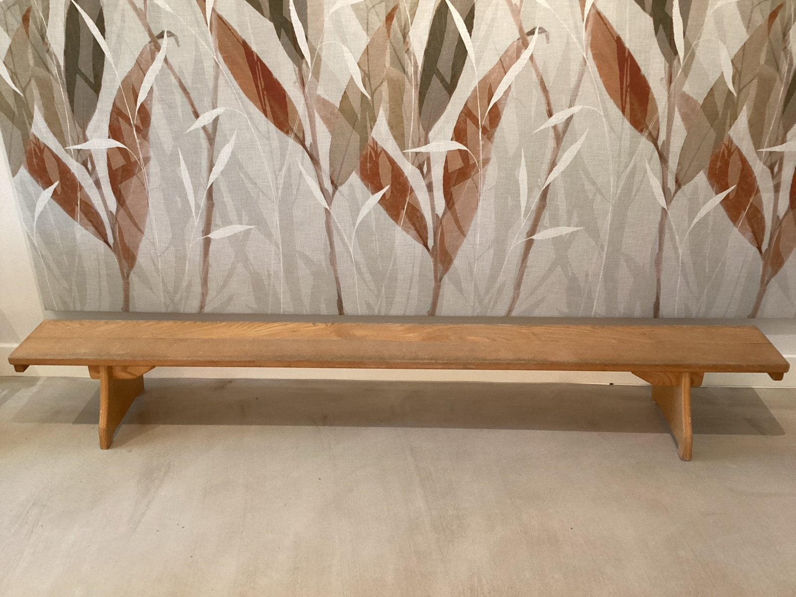 Massief houten kleuter gym bankje, 220 cm lang, Antiek en Kunst, Ophalen